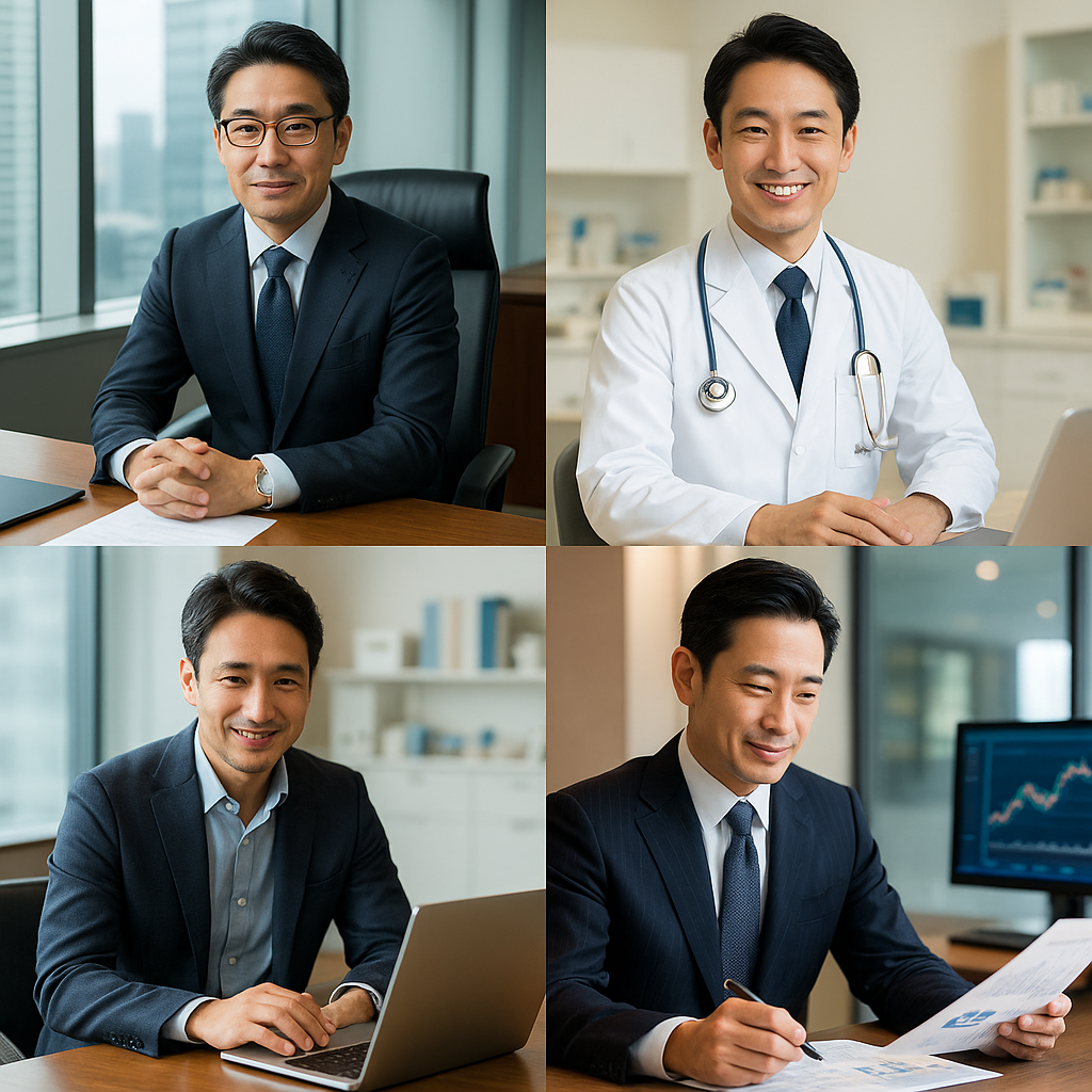 男性会員の職業や年齢層の傾向