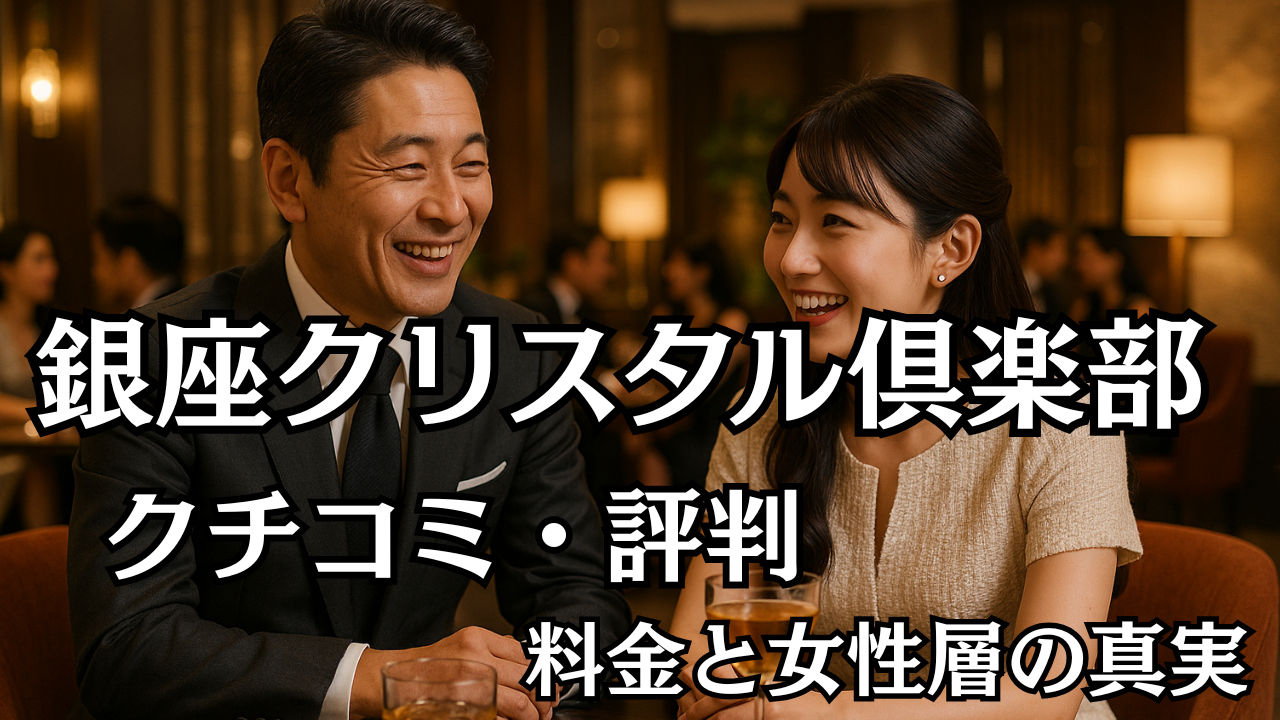 銀座クリスタル倶楽部　クチコミ・評判｜料金と女性層の真実【交際俱楽部】