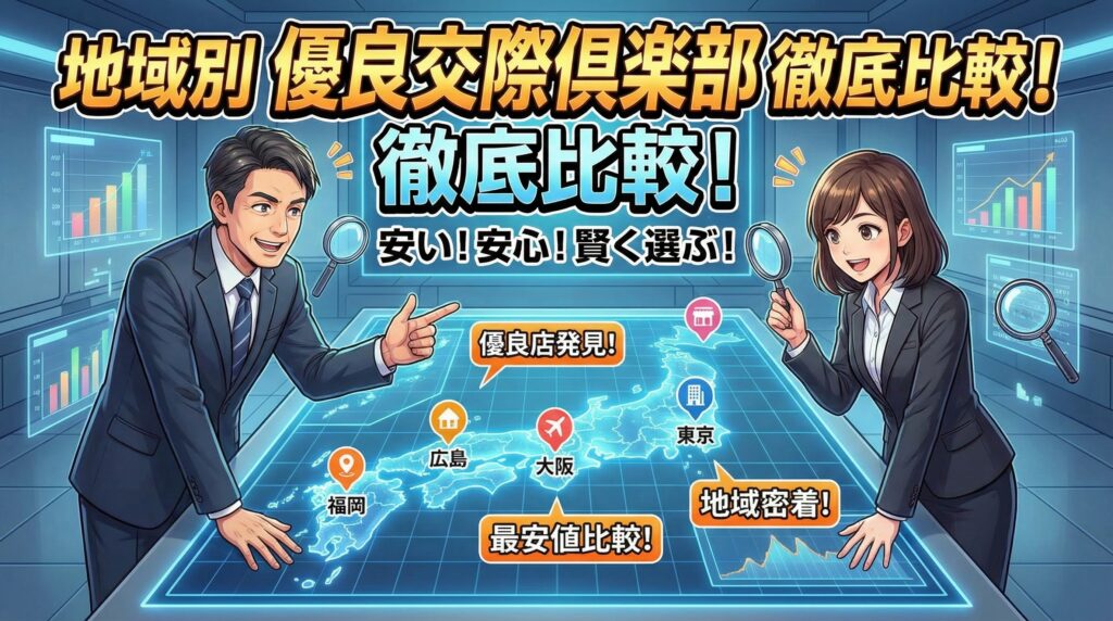地域ごとに交際倶楽部が安い優良店を徹底比較