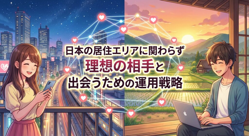 居住エリアに関わらず理想の相手と出会うための運用戦略