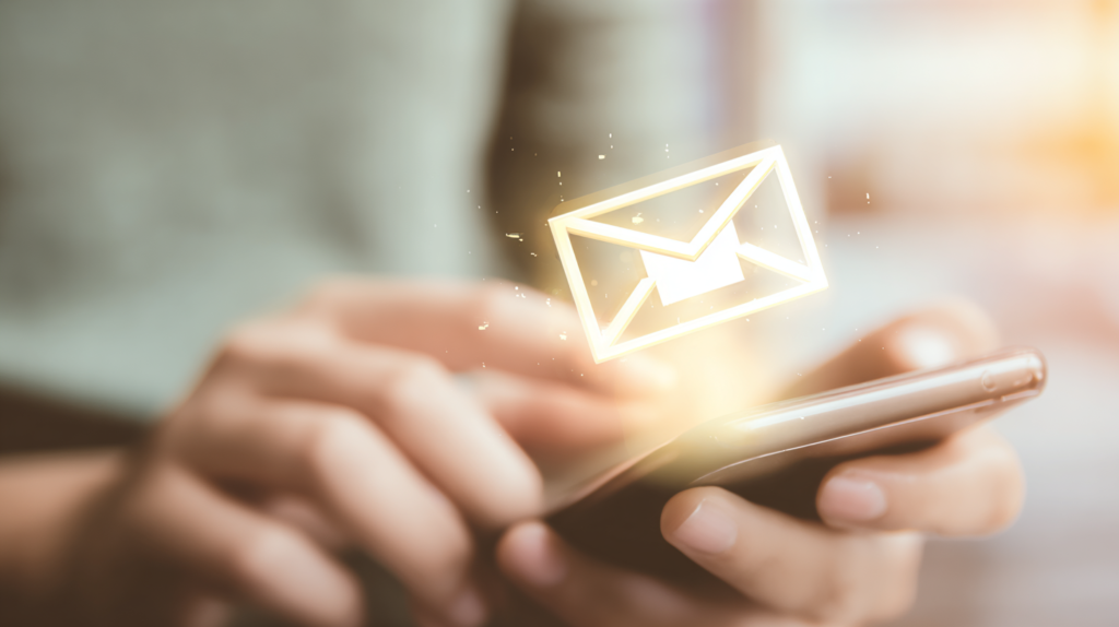 シンプルなメール機能で直接やり取り