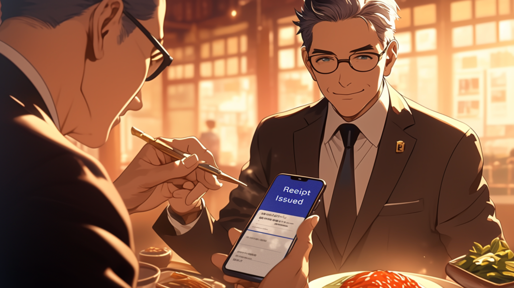 接待での領収書発行について