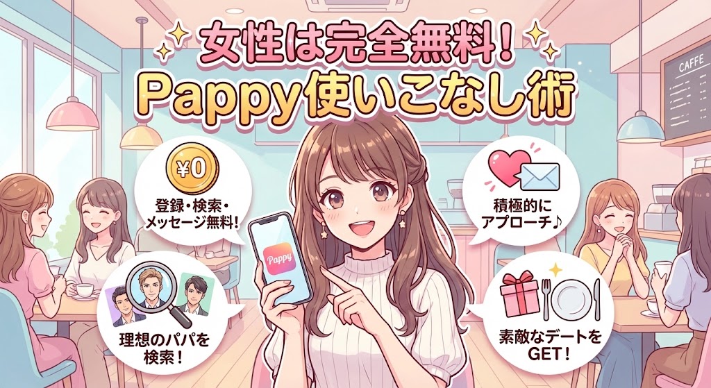 女性は完全無料でPappyを使いこなす方法