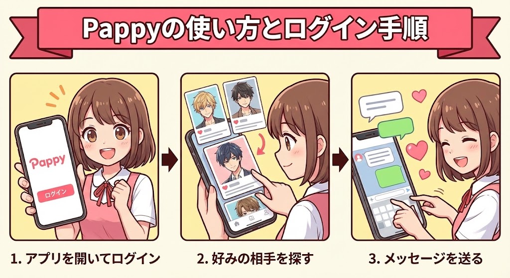 Pappyの使いかたとログイン手順を解説