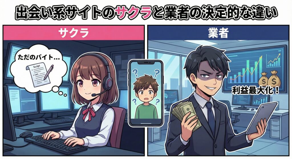 サクラと業者の決定的な違い