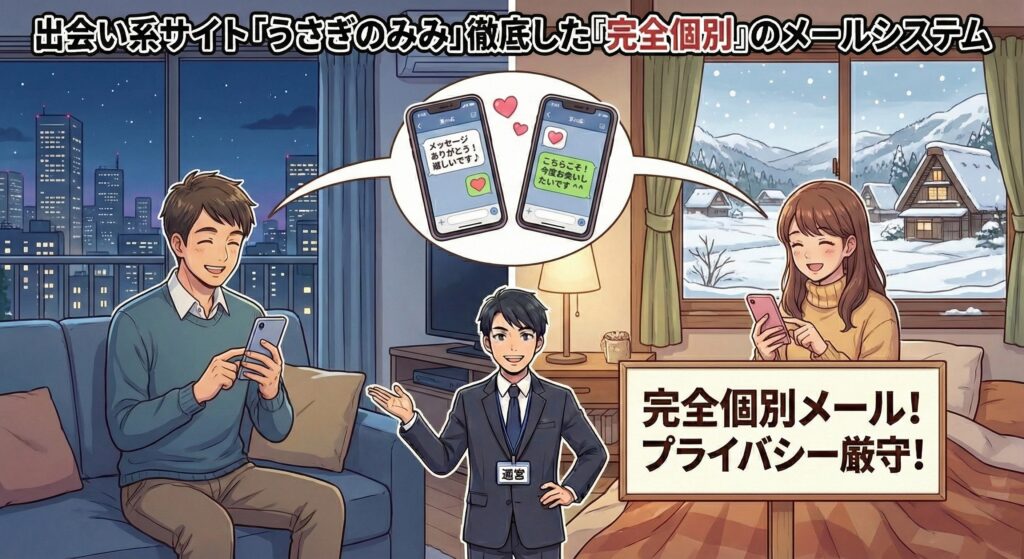 徹底した「完全個別」のメールシステム