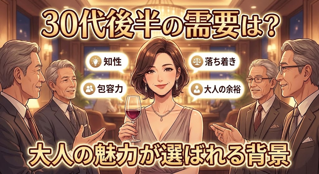 30代後半の需要は?大人の魅力が選ばれる背景