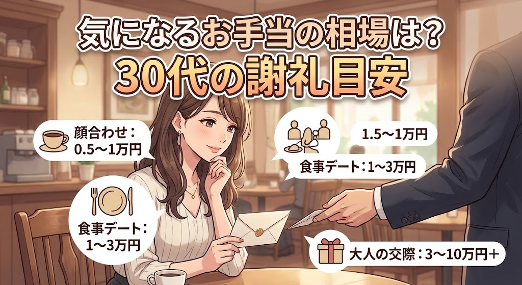 気になるお手当の相場は?30代の謝礼目安
