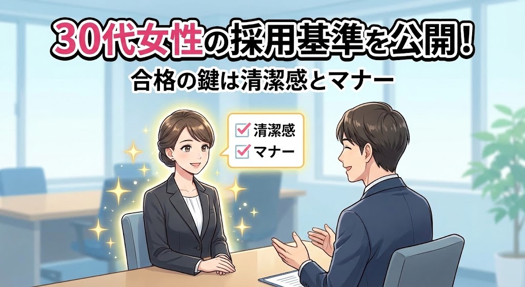 30代女性の採用基準を公開!合格の鍵は清潔感とマナー