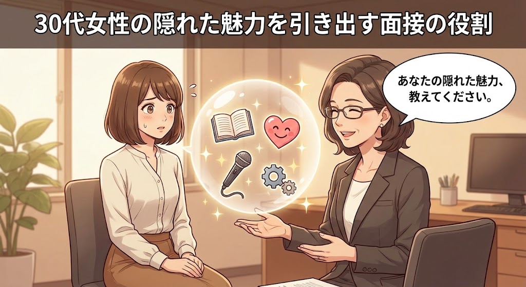 30代女性の隠れた魅力を引き出す面接の役割