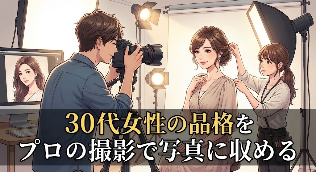 30代女性の品格をプロの撮影で写真に収める