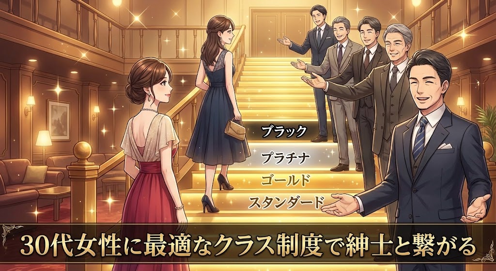 30代女性に最適なクラス制度で紳士と繋がる