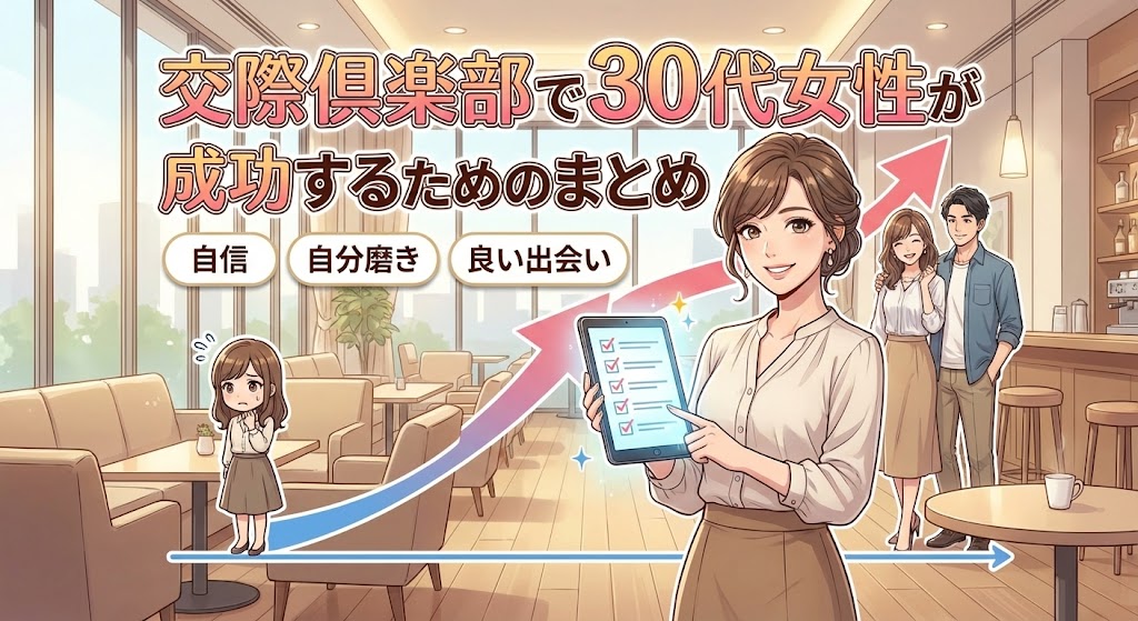 交際倶楽部で30代女性が成功するためのまとめ
