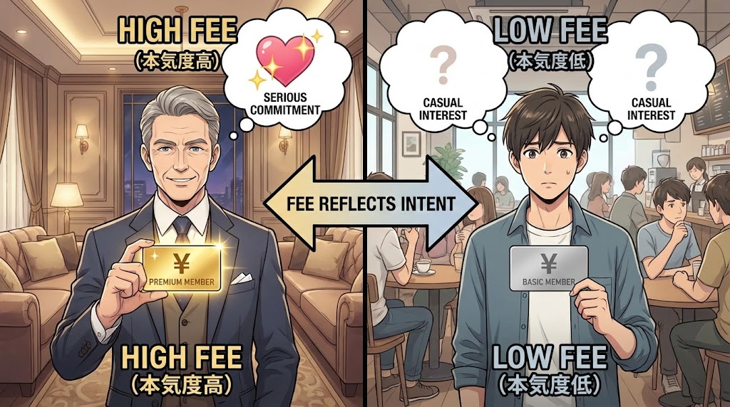 交際クラブの男性料金から知る相手の本気度