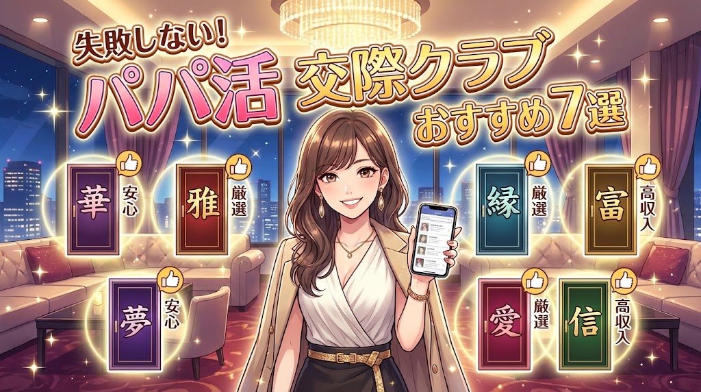 失敗しないパパ活の交際クラブのおすすめ7選