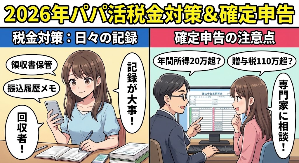 2026年のパパ活税金対策と確定申告の注意点