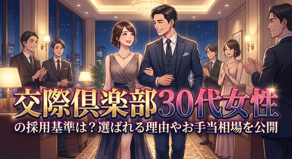 交際倶楽部30代女性の採用基準は？選ばれる理由やお手当相場を公開