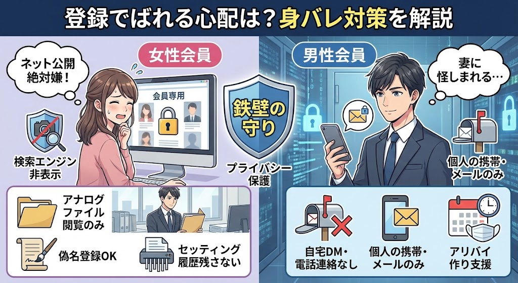 登録でばれる心配は?身バレ対策を解説