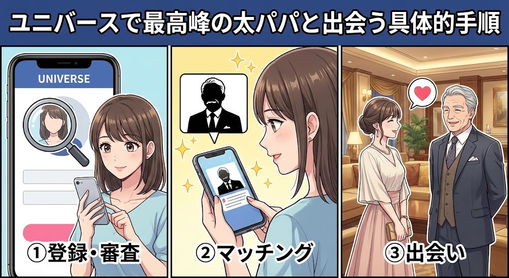 ユニバースで最高峰の太パパと出会う具体的手順
