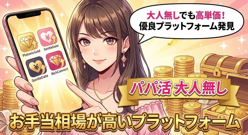 パパ活の大人無しでお手当相場が高いプラットフォーム