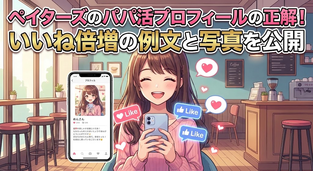 ペイターズのパパ活プロフィールの正解！いいね倍増の例文と写真を公開