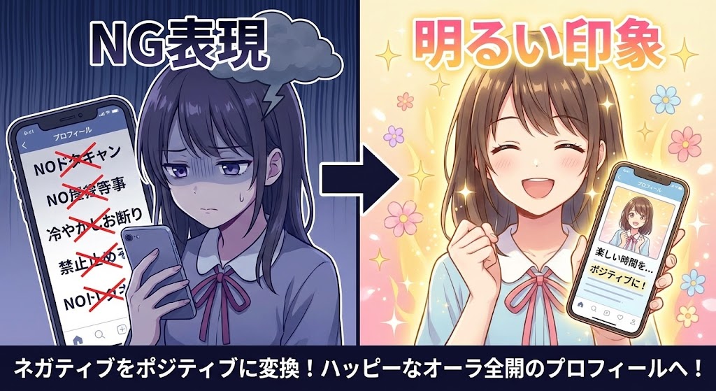 ネガティブな表現を避けて明るい印象を作る