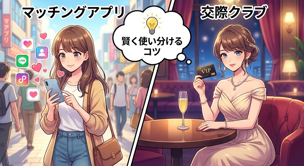 マッチングアプリと交際クラブを賢く使い分けるコツ