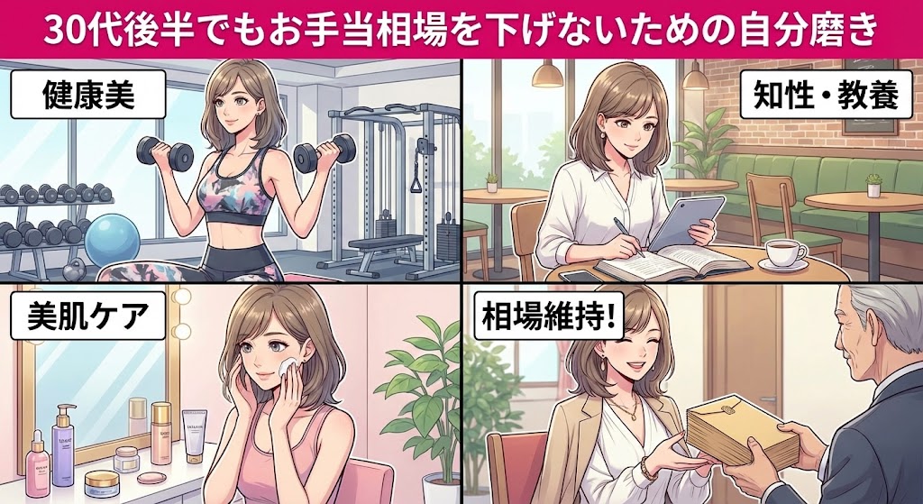 30代後半でもお手当相場を下げないための自分磨き