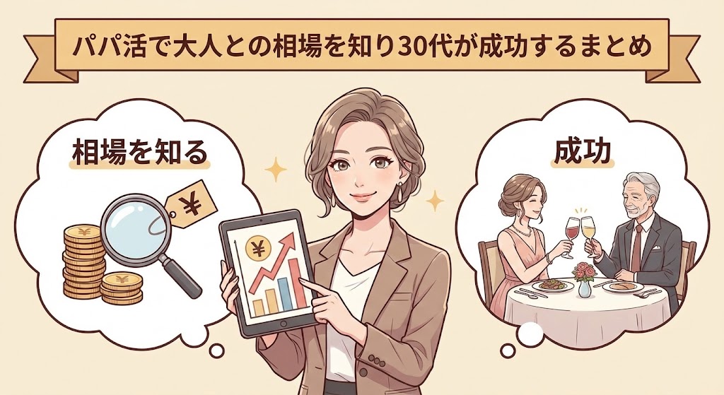 パパ活で大人との相場を知り30代が成功するまとめ