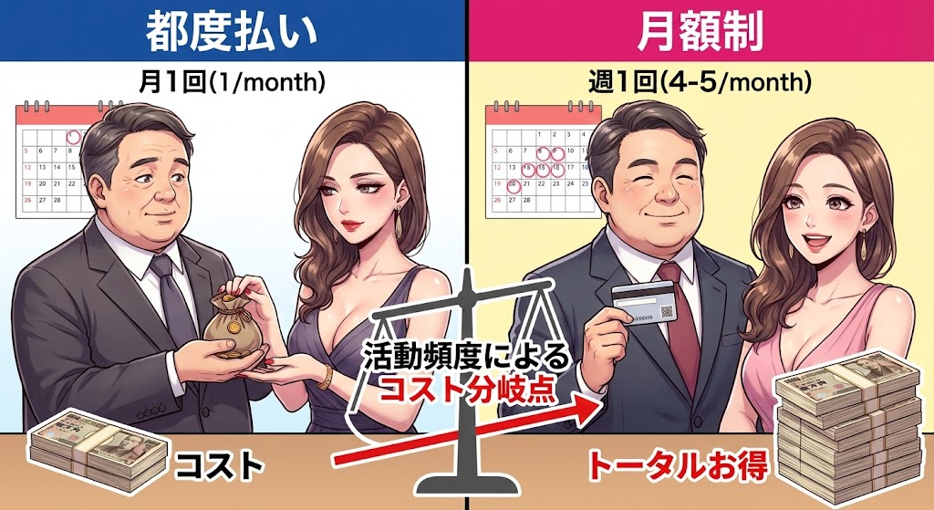 月額制 vs 都度払い！活動頻度によるコスト分岐点