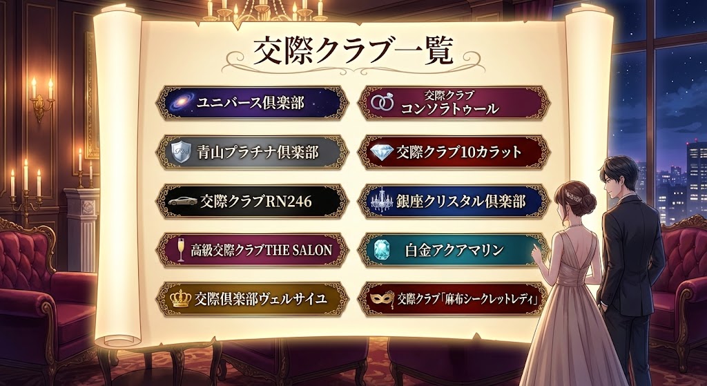 交際クラブ一覧