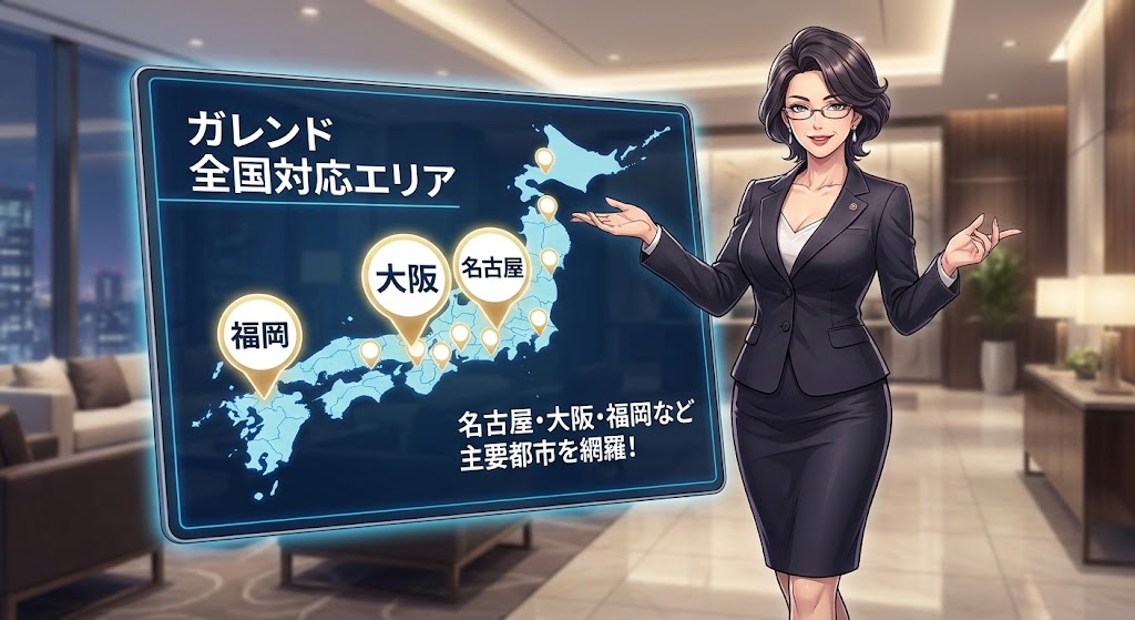 ガレンドの名古屋や大阪に福岡など全国の対応エリア