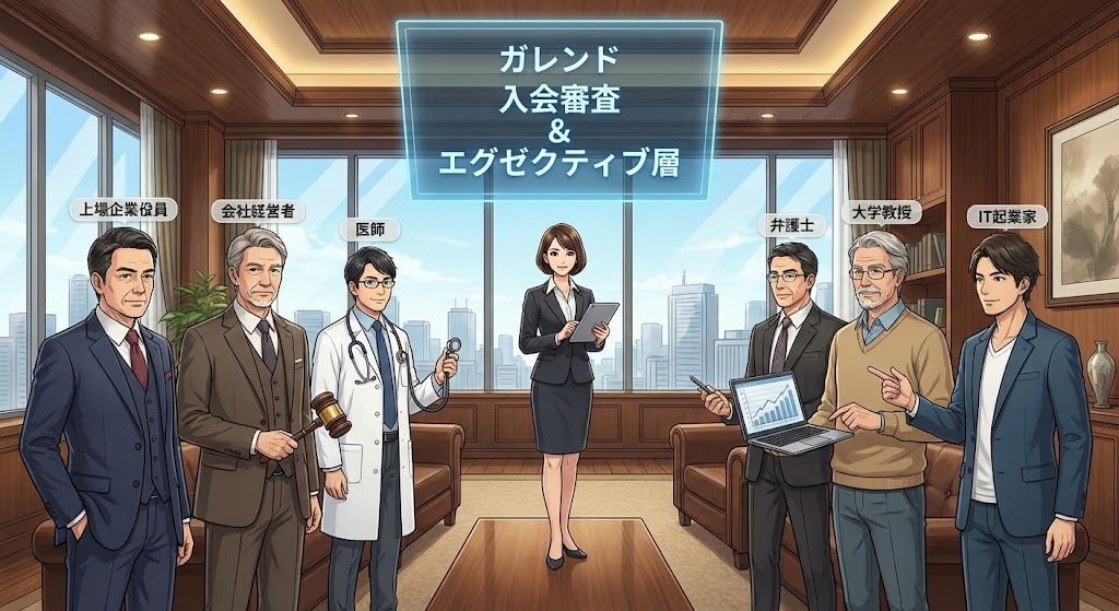 ガレンドの男性会員向け入会審査とエグゼクティブ層