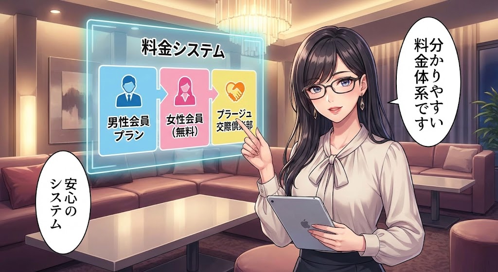 プラージュの交際倶楽部としての料金システム解説