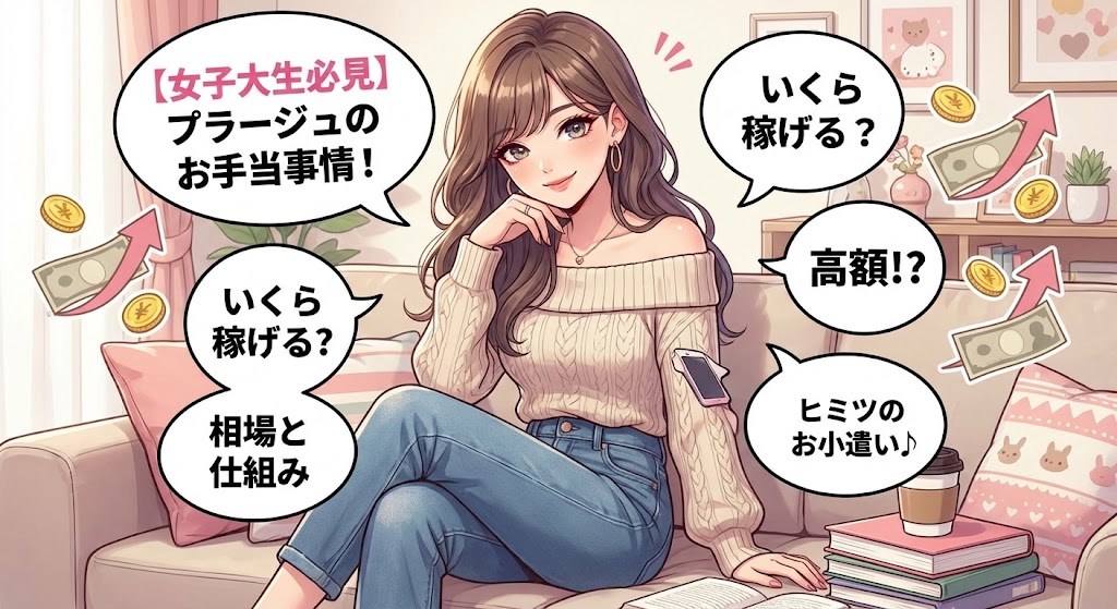 【女子大生必見】プラージュのお手当事情！いくら稼げる？相場と仕組み