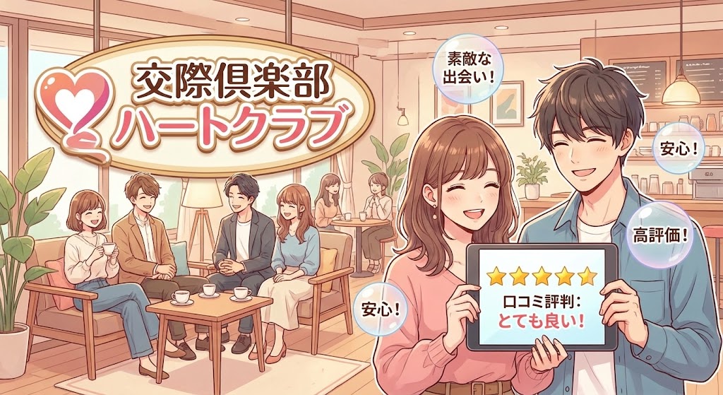 交際倶楽部ハートクラブの口コミ評判はひどい？噂の真相と体験談