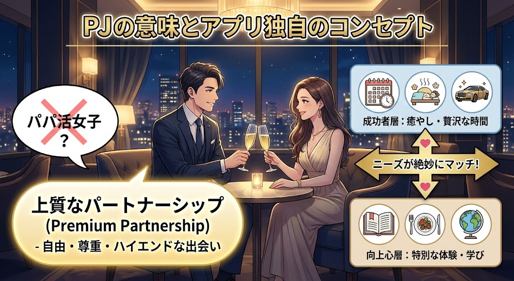 PJの意味とアプリ独自のコンセプト