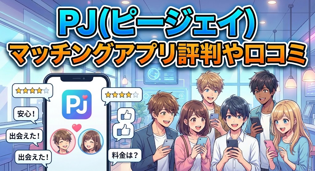 PJ（ピージェイ）マッチングアプリの評判や口コミ！料金と真相を公開