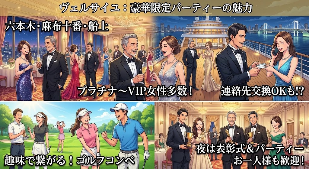 豪華な会場で開催される限定パーティーの魅力