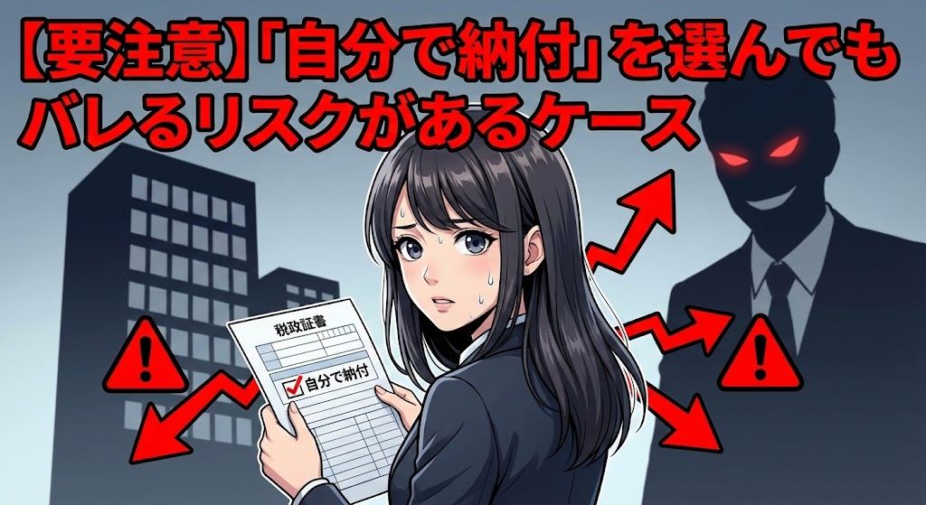 【要注意】「自分で納付」を選んでもバレるリスクがあるケース