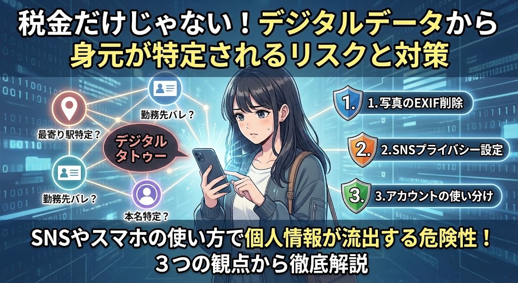 税金だけじゃない!デジタルデータから身元が特定されるリスクと対策