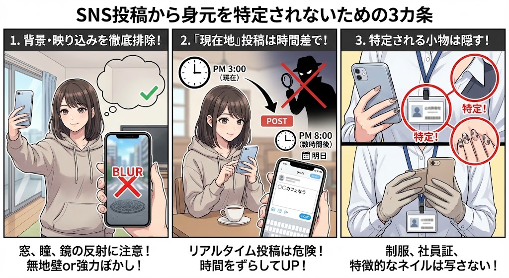 SNSの投稿内容から個人・会社を特定されないための3カ条