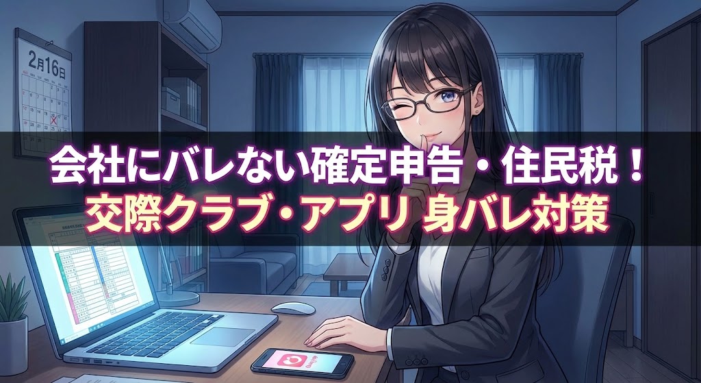 会社にバレない確定申告・住民税！交際クラブ・アプリ身バレ対策