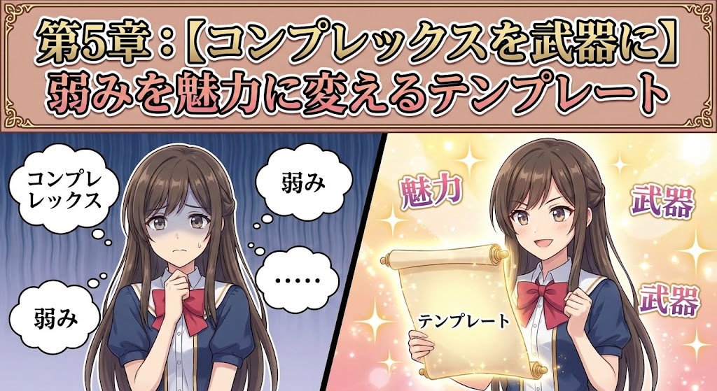 【コンプレックスを武器に】弱みを魅力に変えるテンプレート