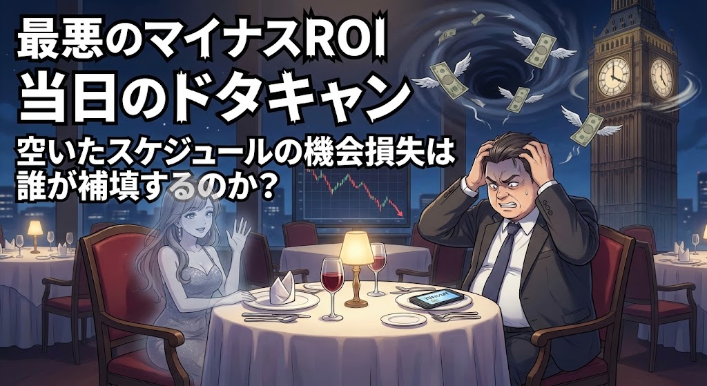 最悪のマイナスROI「当日のドタキャン」。空いたスケジュールの機会損失は誰が補填するのか?