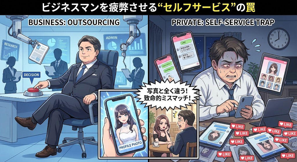 「いいね」探し、顔写真の吟味、終わらない日程調整…ビジネスマンを疲弊させる“セルフサービス”の罠
