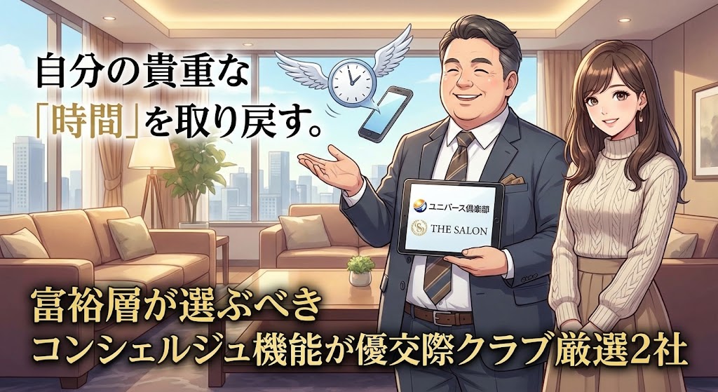 自分の貴重な「時間」を取り戻す。富裕層が選ぶべきコンシェルジュ機能が優秀な交際クラブ厳選2社