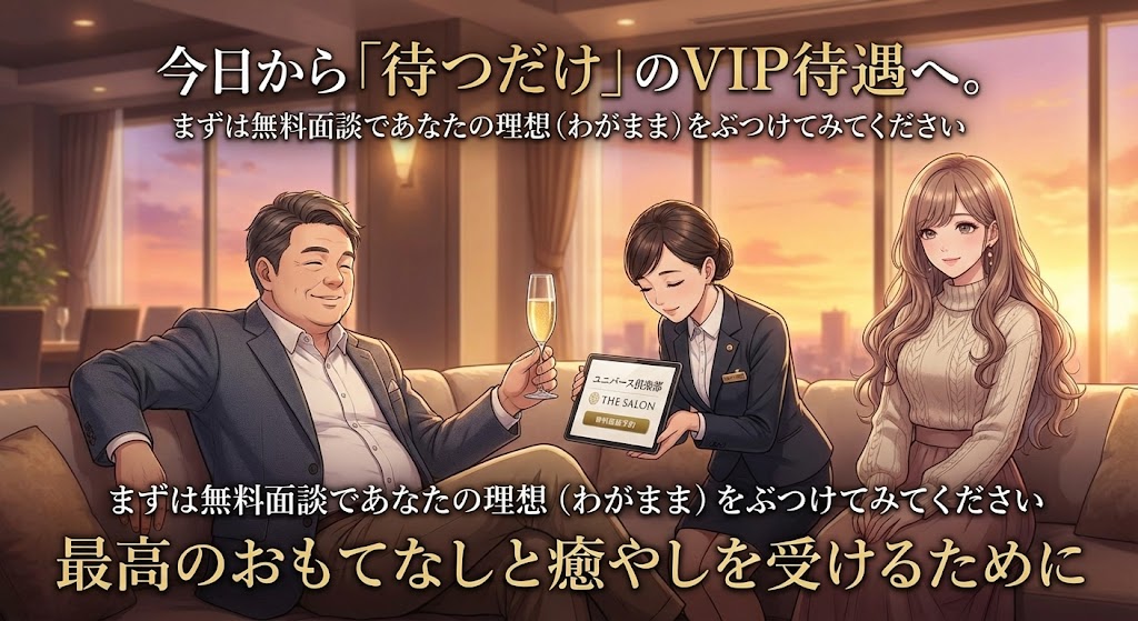 今日から「待つだけ」のVIP待遇へ。まずは無料面談であなたの理想(わがまま)をぶつけてみてください