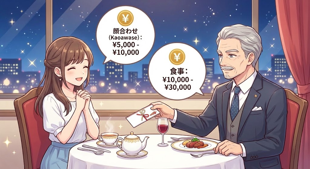 食事や顔合わせでもらえるお手当の相場