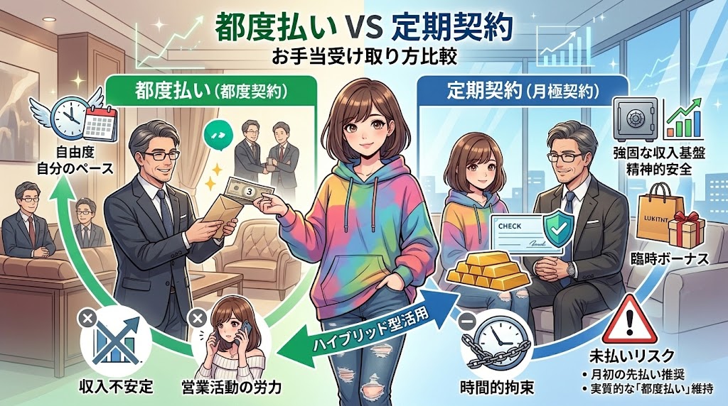 都度払いと定期契約のメリット比較